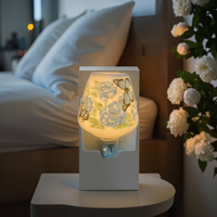 Lampe de chevet moderne et simple Guangli GL-TC1 en céramique et porcelaine, avec ampoule à incandescence blanc chaud, à brancher