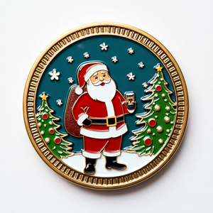 Personalisierter Hersteller für Benutzerdefinierte Challenge Coins aus 3D Zinklegierung, Gold- Silber-Beschichtetem Metall Emaille für Sammelzwecke und Weihnachts-Münzen - Product Image 3