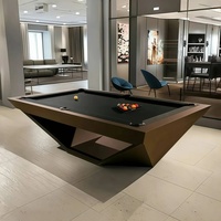 Tables de billard/snooker modernes de luxe en bois massif de 7, 8 et 9 pieds, avec plateau en ardoise et coussinets en caoutchouc, populaires, directement de l'usine