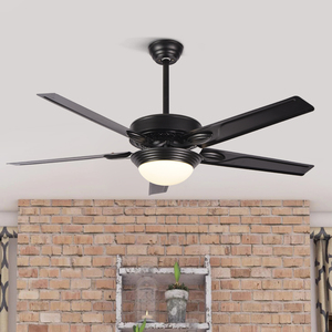 Ventilador de techo de lujo de 40 vatios con motor silencioso, de madera maciza, de cuatro aspas, con control remoto, moderno. - Product Image 3