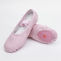Vente en gros de chaussures acrobatiques à semelle souple pour enfants en cuir PU chaussures de danse à griffes de chat pour femmes chaussures de danse de classement de performance