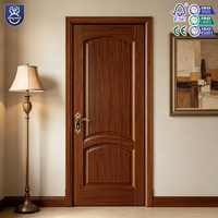 Pintu Interior Kayu Modern Berlapis MDF Solid dengan Insulasi Suara untuk Apartemen, Hotel, Kamar Mandi, Kamar Tidur, Ruang Tamu