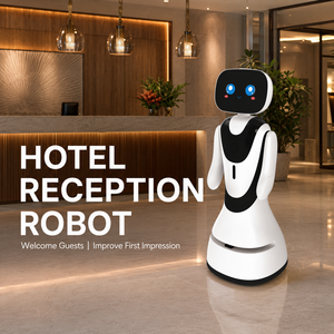 Robot <span class=keywords><strong>de</strong></span> Recepción Compacto con IA, Pantalla Táctil <span class=keywords><strong>de</strong></span> 13.3 Pulgadas, Navegación LiDAR e Interacción por Voz para Hoteles, Restaurantes, Centros Comerciales y Bancos - Product Image 2