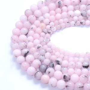 Cuentas Sueltas de Ópalo Rosa Natural de 6-10 mm, Redondas y Lisas, para Joyería de Moda DIY, Pulseras, Collares y Manualidades - Product Image 1