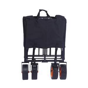 Chariot de camping pliable en acier à quatre roues, chariot de transport étanche pour pique-nique, plage, jardin, chariot utilitaire extérieur - Product Image 6