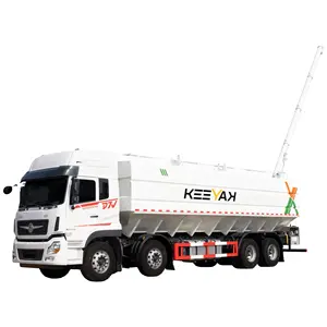 Gebruikte Vrachtwagen Dongfeng Auman Feed Transport Truck 12 Wheeler 8X4 4 Silo 'S Feed Tank Hot Sale Feed Tanker Statiegeld