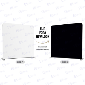Toile de <span class=keywords><strong>fond</strong></span> photographique <span class=keywords><strong>pliable</strong></span> <span class=keywords><strong>et</strong></span> portable 8x8 personnalisée en tissu à sequins, <span class=keywords><strong>blanc</strong></span> <span class=keywords><strong>et</strong></span> <span class=keywords><strong>noir</strong></span>, avec support tensionnel type taie d'oreiller pour <span class=keywords><strong>studio</strong></span>, événement, exposition - Product Image 1