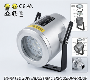 Lámpara a Prueba de Explosiones OnElecs IP66 para Tanques, Aleación de Aluminio y Cobre, Temperatura de Color de -20°C a +55°C, de TR - Product Image 1