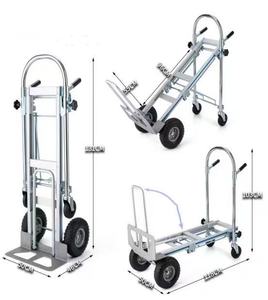 Heavy Duty Four-Wheel Foldable Hand Cart 3-in-1 Multi-Functional Platform <b>Trolley</b> Aluminum Moving Dolly OEM for Industrial <b>Tools</b> - Product Image 1