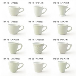 China Großhandel Keramik Porzellan Klassisches Design Weiße Tassen Bestseller Kundenspezifische OEM Günstige Schlichte Kaffeetasse - Product Image 6