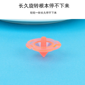 Trompo giratorio de plástico transparente para niños de 4 a 6 años, mini juguete de regalo con diseño de borde de encaje - Product Image 3