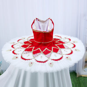 Tutu de ballet professionnel pour filles, robe de fête blanche de cygne pour enfants, tissu doux en spandex et nylon, broderie, tenue de scène de danse, Edance - Product Image 4