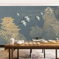 Papier peint mural 3D luxueux et moderne à motifs animaliers en relief pour la décoration de la chambre et du salon