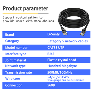 High Speed CAT5E Ethernet Patch Cord SFTP Shielded 26AWG Pure Copper <b>RJ45</b> LAN <b>Cable</b> Network <b>Cable</b> for PC Router - Product Image 5