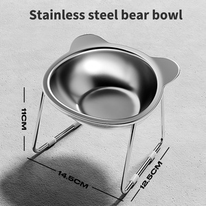 Mangkuk anjing yang ditinggikan tahan dek berdiri dengan baja tahan karat mangkuk anjing makanan dan air piring berjemur untuk anjing kecil besar - Product Image 5