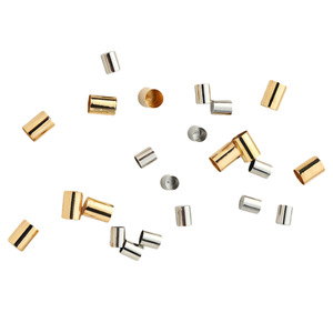 Perles Métalliques Rondes à Sommet Plat, Clochettes Argentées et Dorées, Accessoires de Bijoux DIY, Embouts de 6mm pour la Fabrication de Bracelets et Colliers - Product Image 4