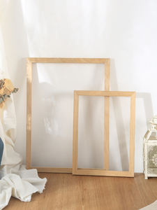 Massief houten fotolijst, wandmontage, A4, originele houtkleur, fotolijst voor canvas schilderijen en decoratieve schilderijen. - Product Image 4