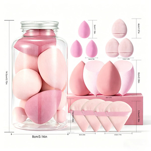 Juego de 14 Esponjas de <span class=keywords><strong>Maquillaje</strong></span> de Algodón Mini, Color Puro, Lavables, para Aplicar Polvo Facial - Product Image 6