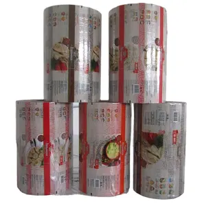 Manufacturer custom logo Plastic Frozen meat fish dumplings packing pouch roll film