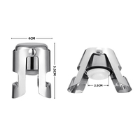 Tapones Reutilizables de Acero Inoxidable para Botellas de Vino, Tapones Selladores para Champán con Tapón de Sellado para Champán Espumoso