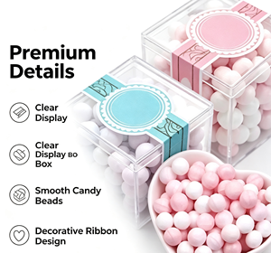 Pastilhas de Menta Sem <span class=keywords><strong>Açúcar</strong></span> para Hálito Fresco em Caixa de Acrílico Transparente, Presente para Convidados de Casamento, Doces Duros com Logotipo Personalizado, Atacado - Product Image 6