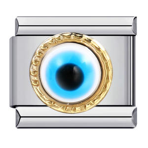 Pulsera Italiana de Acero Inoxidable con Baño de Oro, Estilo Gota de Aceite, Módulos Simples y Modernos - Product Image 5