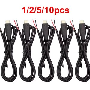 Cable de alimentación USB C de alta calidad con conector macho tipo C a cable de 2 pines con extremo abierto, cable de carga tipo pigtail de 1 metro. - Product Image 1