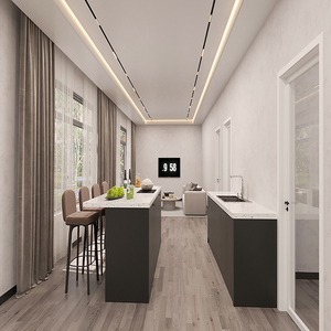 مجموعة خزائن مطبخ حديثة كاملة من الميلامين للبيع بالجملة وحدات خزانة مطبخ وشقق فندقية ومطعم - Product Image 3