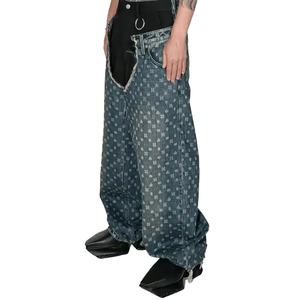 Nueva Llegada, Jeans de Hombre Personalizados con Logotipo, a la Moda, Casuales, Cómodos, Diseño Y2K, Estampado Láser, Cintura Doble, Pierna Ancha, Holgados - Product Image 6