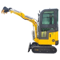 Mini-excavatrices chinoises de 1,8 tonne avec moteurs Kubota, hydrauliques, portables, rétro, conformes CE EPA, livraison gratuite