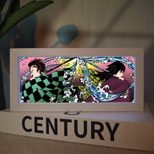 إصدار جديد لعام 2026: مصباح طاولة أنيمي بشحن لاسلكي وإضاءة RGB للشخصيات، مصباح ليلي LED للطاولة مع إطار للديكور - Product Image 2