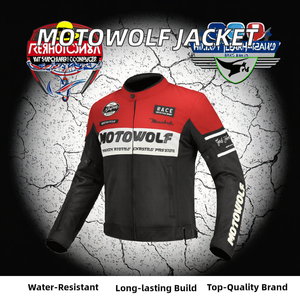 MOTOWOLF Premium <strong>Motorcycle</strong> &amp; <strong>Auto</strong> <strong>Racing</strong> <strong>Wear</strong> Men's High Quality Waterproof PU Leather Riding Jacket - Product Image 3