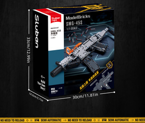 <span class=keywords><strong>Sluban</strong></span> pistolet modèle blocs de construction B1357 SMG-45DS Puzzle assemblage Simulation briques jouet pistolet sous-machine militaire pistolet jouet blocs - Product Image 3