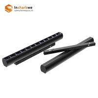 Système d'éclairage sur rail magnétique LED 48V ultra-mince 11mm Puce Cob moderne avec grille rotative réglable et corps de lampe en aluminium