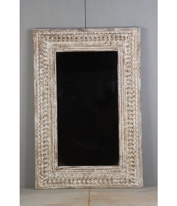 Handcrafted Solid Wood Wall <b>Mirror</b> with Vintage Style Frame Durable Wooden Construction and Elegant Decorative Accent - Product Image 1