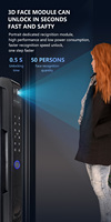 Serrure Intelligente Orbita sans Clé à Reconnaissance Faciale avec WiFi pour Contrôle par Application, Entrée par Empreinte Digitale, Maison Intelligente, Carte Mémoire en Bois