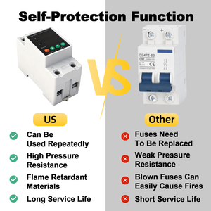เครื่องป้องกันแบบปรับได้เครื่องตรวจสอบพลังงานรีเลย์อัจฉริยะ220V 2kVA เฟสเดียวโฮมออฟฟิศ SVC - Product Image 5
