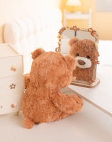 Peluche super douce en fourrure de lapin Brosse à cheveux Jouet mignon petit ours avec rembourrage en coton PP 26 cm Unisexe pour les âges 14+