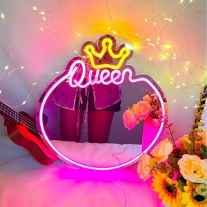 Espejo con Luz de Neón, Tema Hello <span class=keywords><strong>Kitty</strong></span>, Espejo de Maquillaje Acrílico, Lámpara Iluminada, Regulable, Iluminación Ambiental para Dormitorio y Baño - Product Image 4