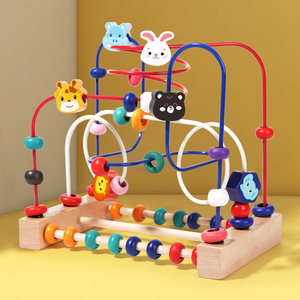 Gioco Educativo Montessori <span class=keywords><strong>per</strong></span> <span class=keywords><strong>Bambini</strong></span>, Labirinto di Perline in Legno <span class=keywords><strong>per</strong></span> l'Apprendimento degli Animali, Unisex - Product Image 4