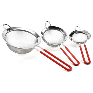<span class=keywords><strong>Pasticceria</strong></span> Strumenti <span class=keywords><strong>di</strong></span> Cottura Utensili 8 centimetri 10 centimetri 14 centimetri Manico In Silicone In Acciaio Inox Farina Setaccio Setaccio - Product Image 1