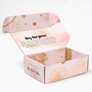 Logotipo personalizado ropa <span class=keywords><strong>vestido</strong></span> envío correo cajas de embalaje regalo reciclable caja de papel corrugado - Product Image 2