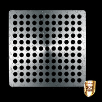 Disque perforé rond d'insertion de drain de plancher de crépine de drain de feuille perforée d'acier inoxydable