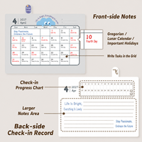 Calendrier de bureau multifonctionnel 2027, boîte de rangement pour papeterie, pages de calendrier remplaçables pour la maison, le bureau et l'espace de travail