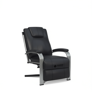 Silla de Masaje Riinuoid de Cuerpo Completo, Cuero Sintético Negro, Estructura Metálica, para Uso Doméstico - Product Image 1