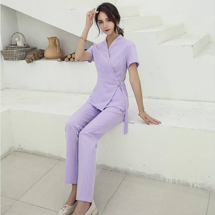 Beautician clothing pedicure foot bath technician clothing suit hotel beauty salon work clothes technician overalls