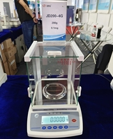 Balance analytique de précision en milligrammes 0,0001g, capacité 220g, plateau 90mm, machine de pesage de laboratoire JD220-4G certifiée CE