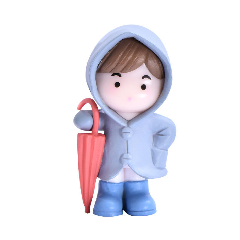 No. 1 gray boy / cute couple in raincoat