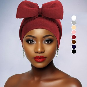 2025 derniers bonnets personnalisés avec logo pour cyclisme Ski affaires ou pêche <span class=keywords><strong>Bonnet</strong></span> cheveux <span class=keywords><strong>Hijab</strong></span> Protection avec ornements nœud papillon - Product Image 1