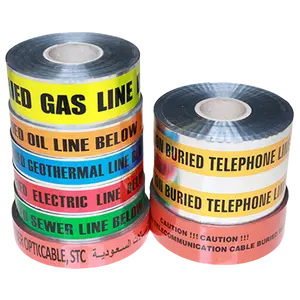Thép không gỉ Tracer dây phát hiện ngầm tiện ích cáp điện cảnh báo đánh dấu băng với lá nhôm cho đường ống - Product Image 1